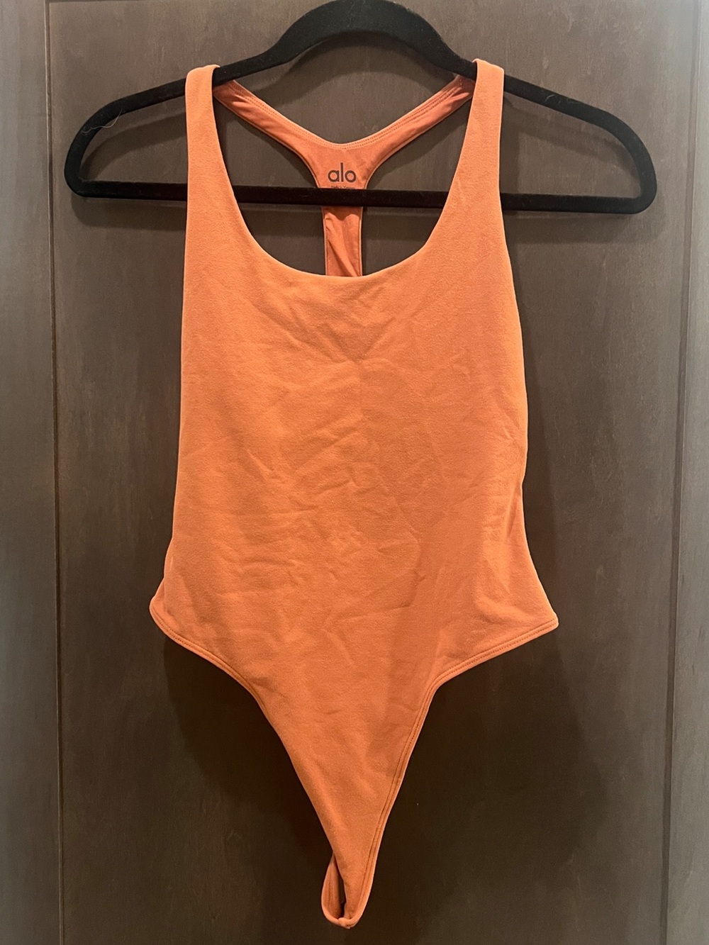 ALO Yoga Rust Brown/Orange One-Piece Tank Bodysuit
